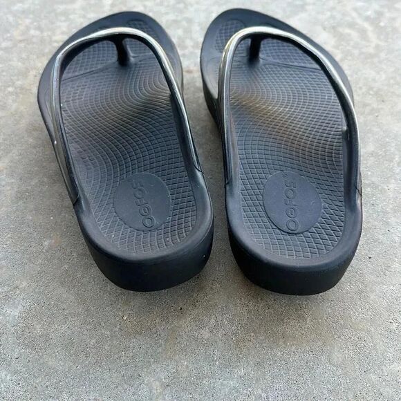 Oofos Oolala Black Recover Sandals Women’s 11 - Picture 3 of 8